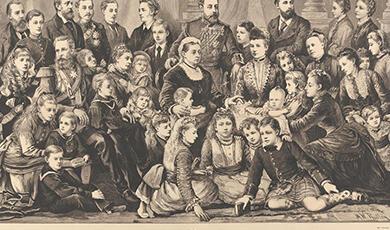 Drawing of Queen Victoria and the Royal Family