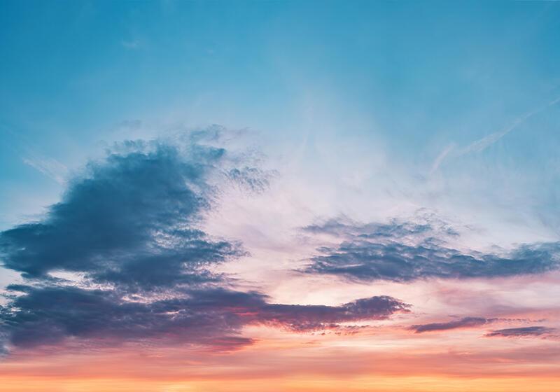 the sky during sunset