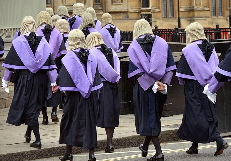 a group of judges walking