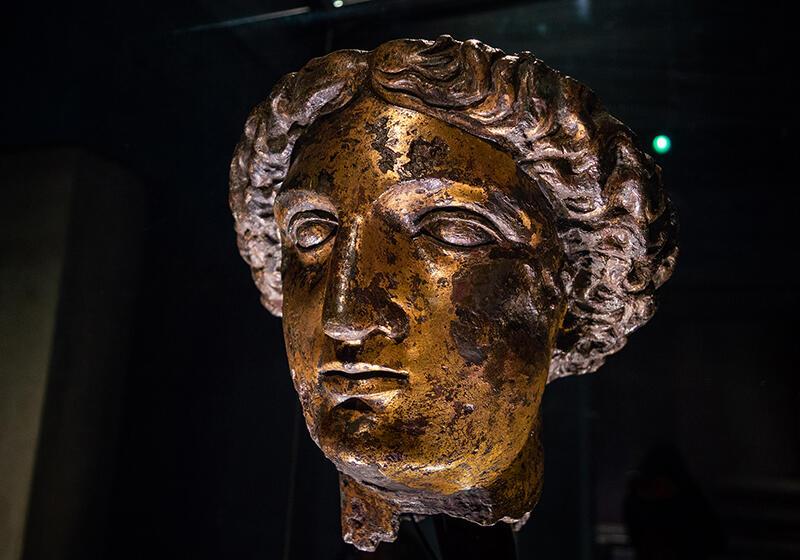 Bronze head of Sulis Minerva at Roman Baths