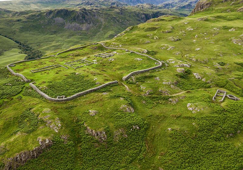 Remains of hill fort of Roman Britain