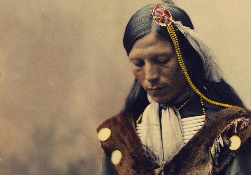 Portrait of Oglala Sioux Council Chief Bone Necklace is a photograph by American School
