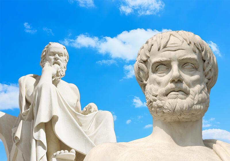 a marble statue of socrates