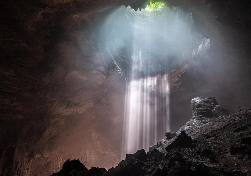 an underground cave