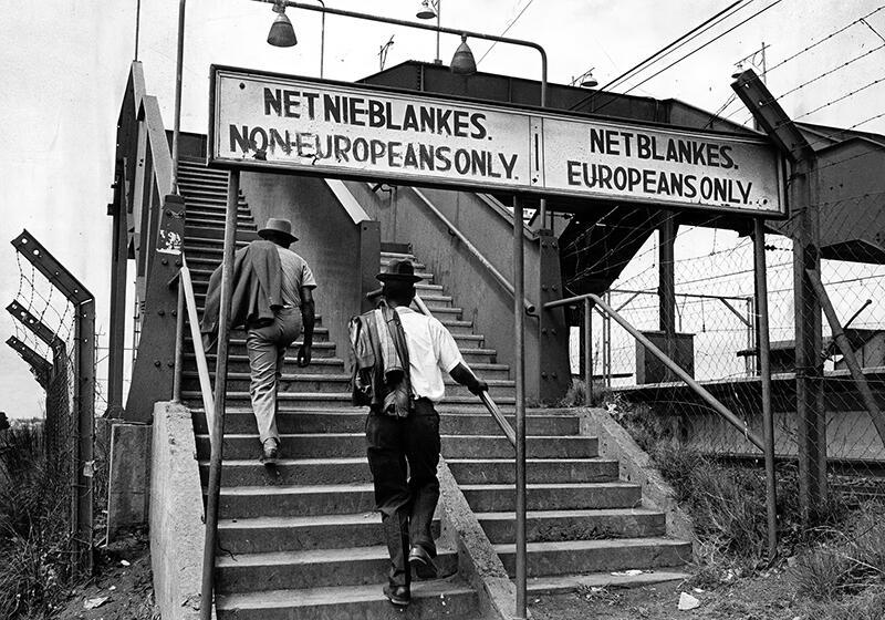 a sign from the apartheid era in South Africa