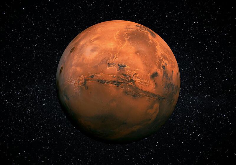 Image of Mars viewed from space