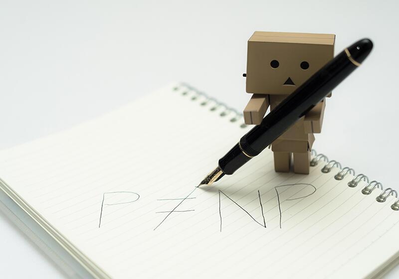 Robot model holding pen writing P=PN