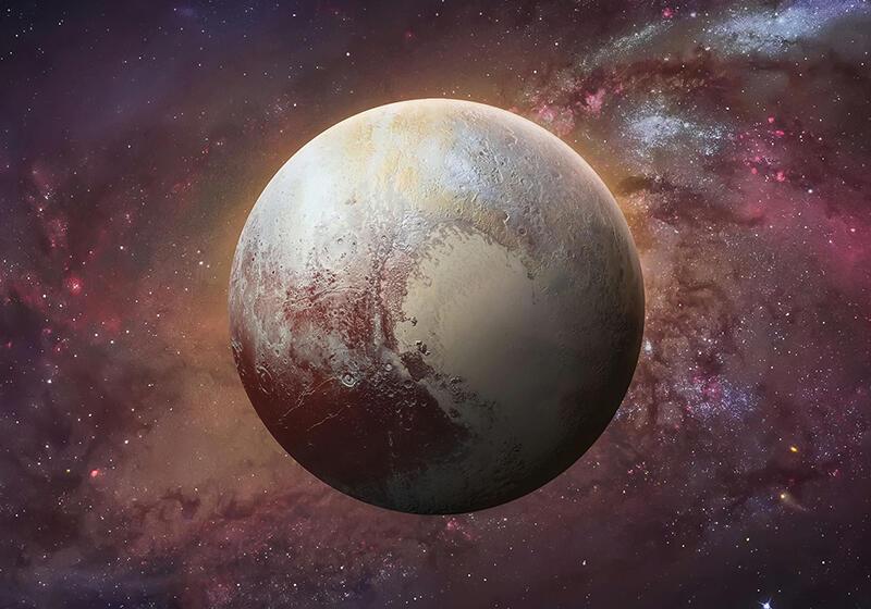 A detailed image of the dwarf planet Pluto