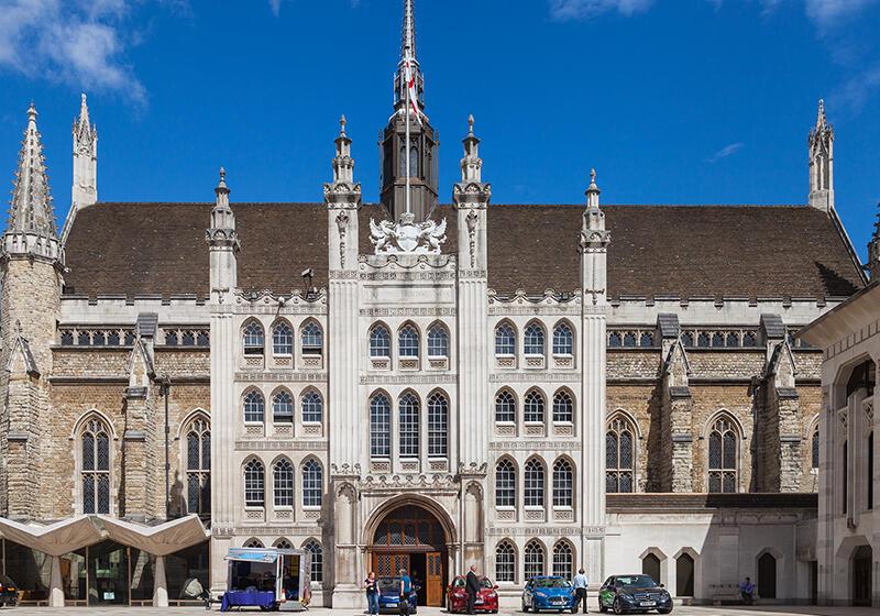 Frontage of the Guildhall in London