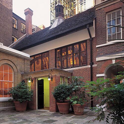 The exterior courtyard at Barnard's Inn Hall
