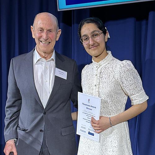 Mia Arkan, winner of the Rosetrees Trust Award