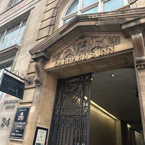 The front entrance to Barnard's Inn Hall