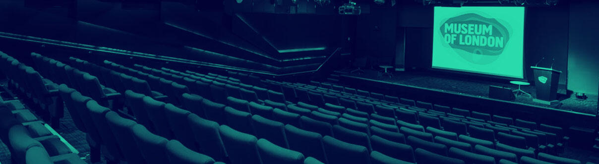 interior of lecture theatre at the Museum of London