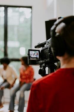 Man with video camera