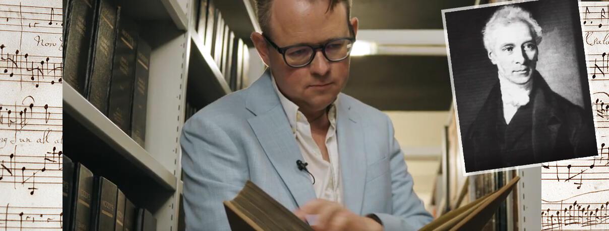 Dominic Broomfield-McHugh visits the collection; with inset image of Gresham Professor of Music, Edward Taylor,