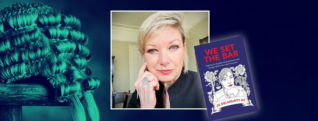 Jo Delahunty and her book cover