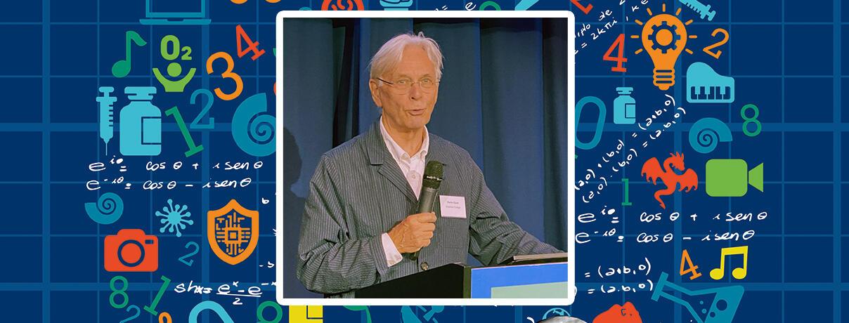 Professor and Provost Martin Elliott addresses guests