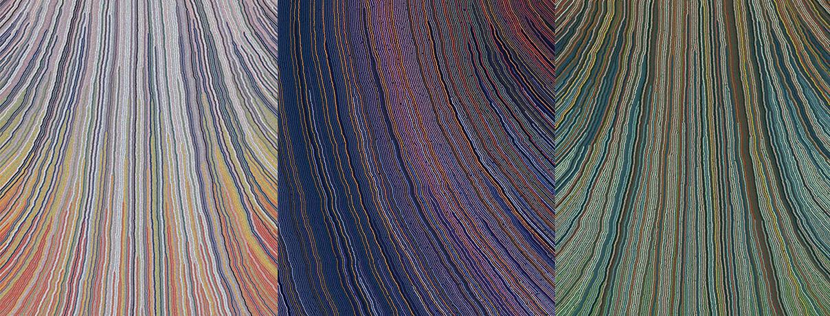 Generative abstract art inspired by seashells