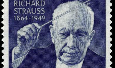 stamp showing Strauss