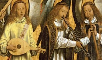 Hans Memling's painting 'Music-Making Angels'