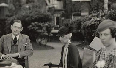 a black and white photograph of T.S Eliot