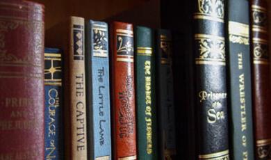 Novels on shelf