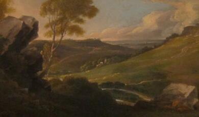 A painting of a landscape