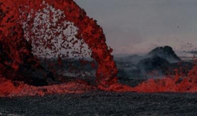 Representation of volcanic eruption