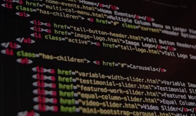 computer code on black screen