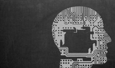 Puzzle piece inside head against black background