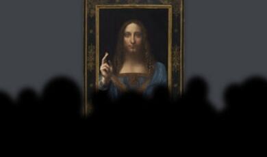 Salvator Mundi on wall