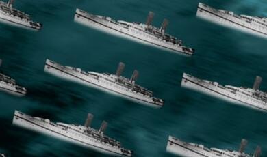 repeating pattern of the ship HMT Empire Windrush