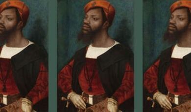Portrait of a black man in medieval dress