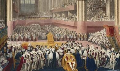Illustration of the coronation of George IV