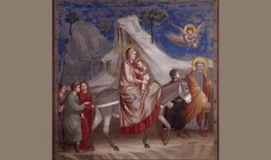The Flight into Egypt" painting