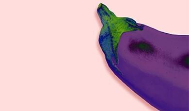abstract lone aubergine