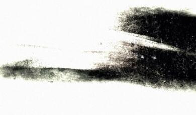 White background with black brush
