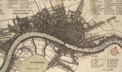 an old map of central london