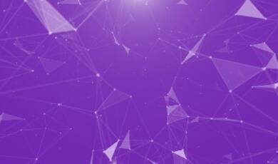 An abstract background featuring interconnected lines and dots, creating a visual representation of a network