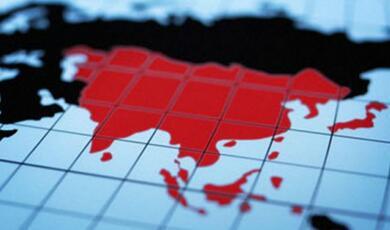 digital image of map of Asia