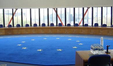 Court room of the European Court of Human Rights