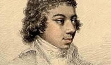 Drawing of George Bridgetower, British musician of African descent