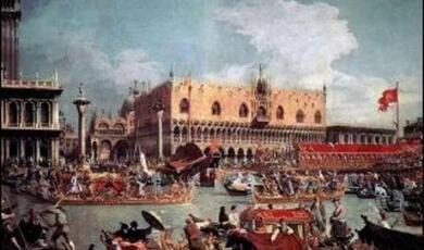 Painting of Bucentaur's return to the pier by the Palazzo Ducale
