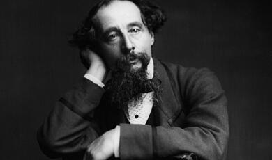 A photograph of Charles Dickens