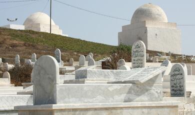 Jewish graveyard, marble headstones