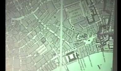 slide showing map of Victorian London