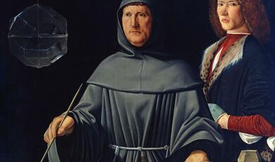 Portrait of Luca Pacioli, traditionally attributed to Jacopo de' Barbari, 1495