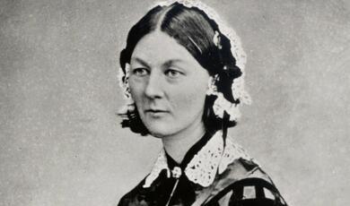 Black and white photograph of Florence Nightingale
