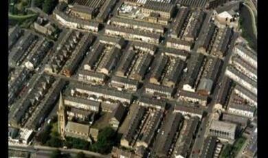 streets of terraced houses from above