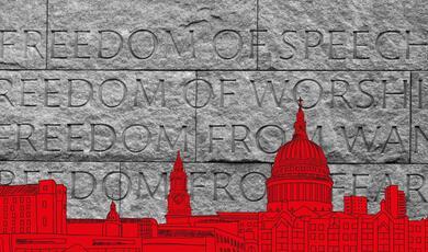 stone engraved with freedoms